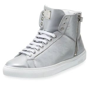 🔥GENUINE MCM VISETOS HIGH-TOP SNEAKERS